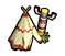 Decorated White Tipi